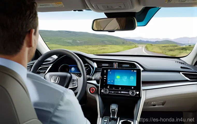 혼다 시빅 하이브리드와 도요타 프리우스 비교 - 2-inch digital instrument cluster displaying crisp graphics. The overall atmosphere conveys a sense ...