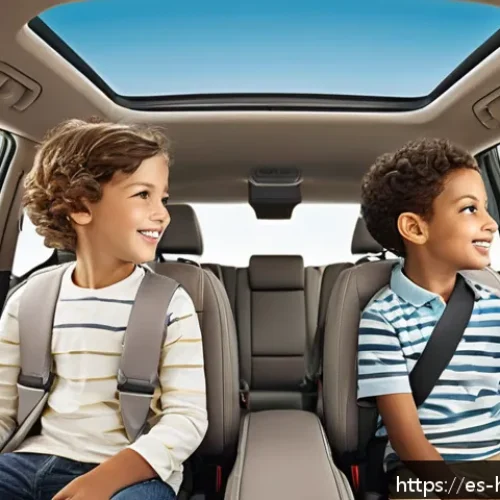 혼다 오디세이의 장거리 주행 성능 - A spacious and modern minivan interior designed for family comfort, showcasing three rows of adjusta...